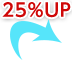 25％UP